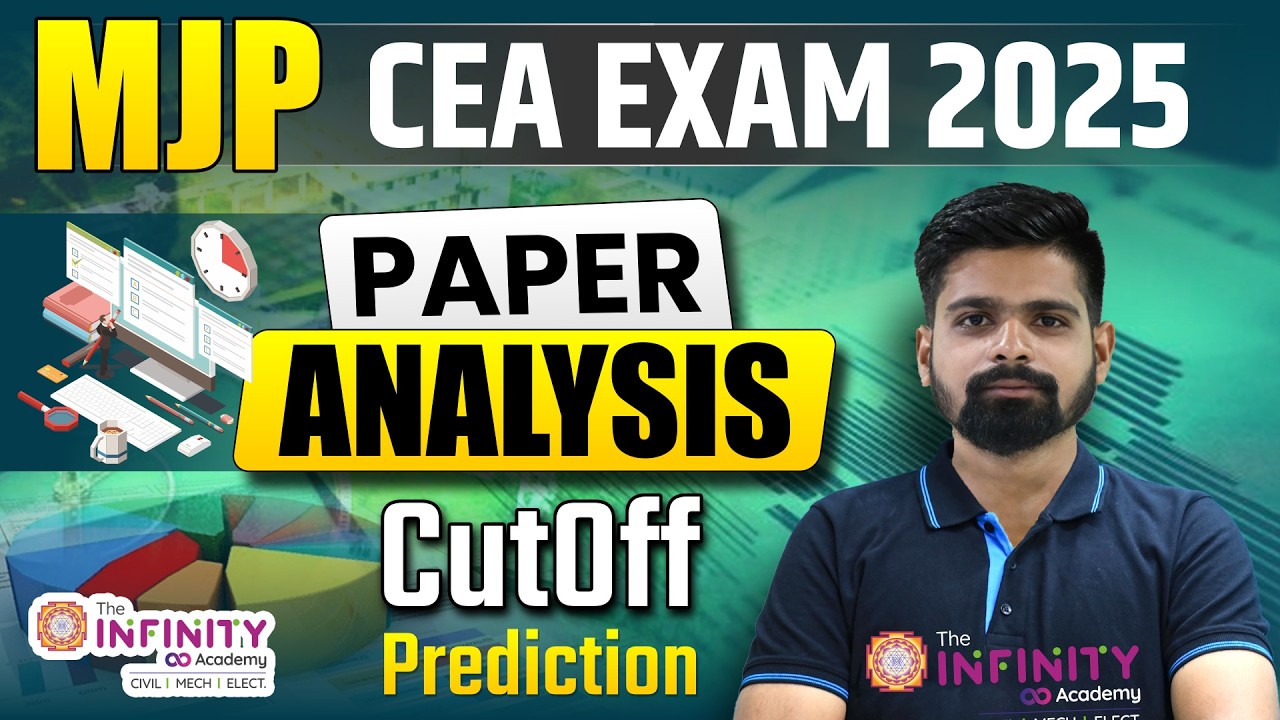 MJP EXAM 2025 | CEA paper analysis | Cutoff Prediction | Sectional cutoff | imp for JE exam