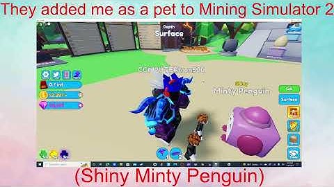 Mining Simulator 2 Roblox !Purple Penguin Pet?! (Shiny Minty Penguin)