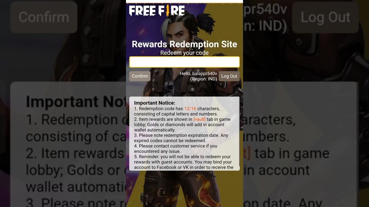 FF new redeem code hayato 💯 working in free fire