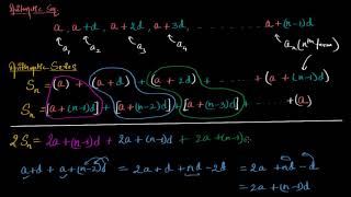 Arithmetic series formula (Hindi)