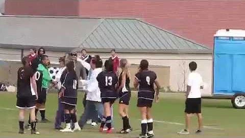 Girls Fighting In A Soccer Match