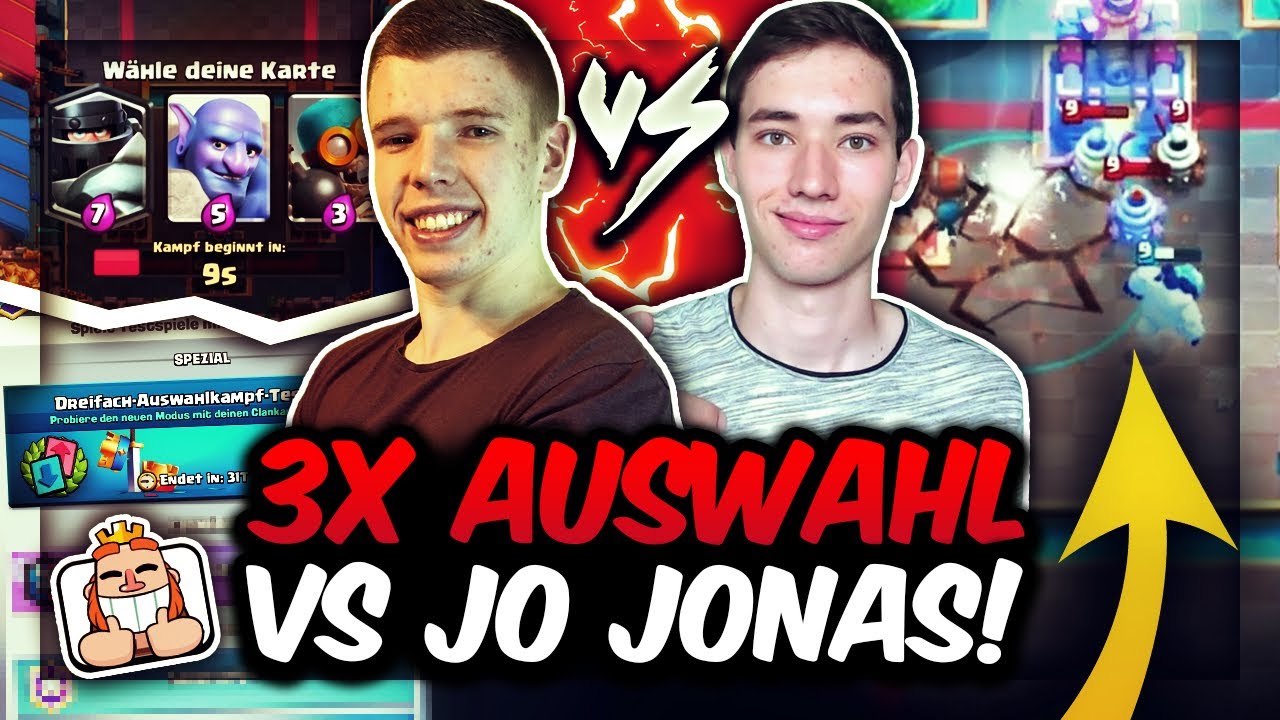 😂BIGSPIN vs. JO JONAS - DREIFACH AUSWAHL DUELL! | NEUER MODUS ABSOLUT GEIL! | Clash Royale Deutsch