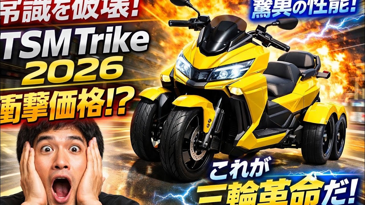 🚨衝撃タイトル🚨TSM Trike 2026が常識を破壊する！三輪革命が始まった⚡信じられない性能と価格とは