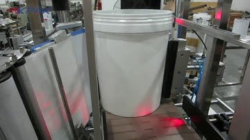 Automatic Buckets Wrap Around Labeling Machine