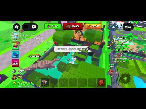 My Dino park in Roblox my Dino park ( yes that’s the name of the game )