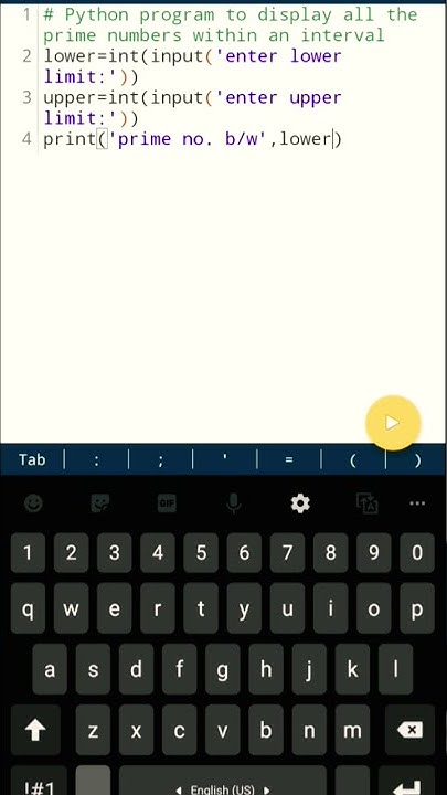 #30 Program for print Prime numbers between two numbers in Python # ...