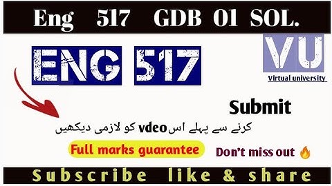 Eng517 GDB 01 | solution 2025|VU| |Eng517 #rslearningzone517GDBbyRSLearningZone