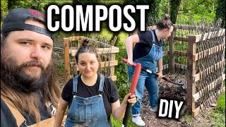 DIY RECLAIMED WOOD COMPOST BIN - WE'RE GOING TO DO A "NO DIG" GARDEN!