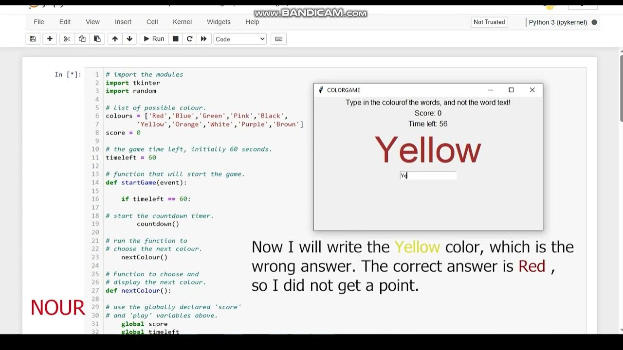 Making a color game using Python - YouTube