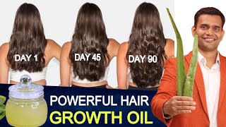 Homemade Aloe vera Hair Oil  To Promote Hair Growth | Powerful Hair Growth Oil