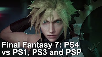 Final Fantasy 7 PS4 Remake/PS1/PS3/PSP Graphics Comparison