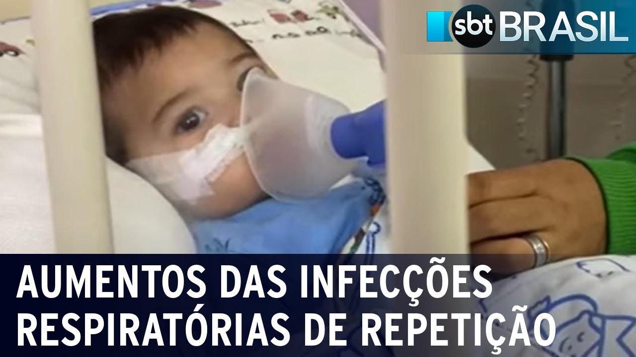 Atendimentos a crianças com infecções respiratórias mais que dobram em maio | SBT Brasil (08/06/22)