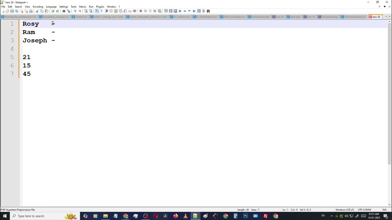 how to create table in Notepad++ | Copy Text From middle of line and ...
