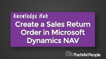 Create a Sales Return Order