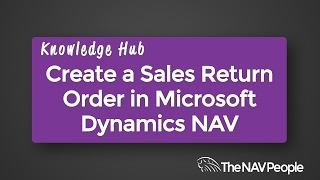 Create a Sales Return Order