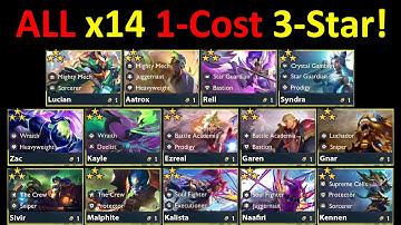 *World Record* All x14 Units 1-Cost 3-Star !??