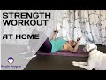 Full body strength training circuit workout with dumbbells at home