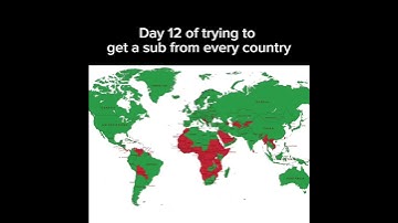 Day12 of trying to get a sub from every country (￼comment your country so I can update)#maps #world