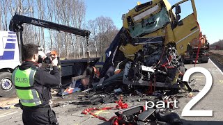 10.03.2022 - VN24 - Massiver LKW Unfall auf A44 - die Bergungsarbeiten (Teil2)