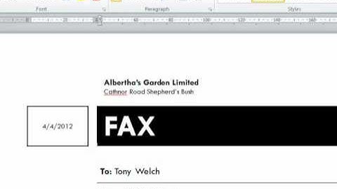 MS Word 2010:Using a Template