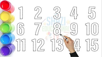 Learn Numbers l Follow the dots and write color numbers with a marker pen l 1-15 l Write Numbers