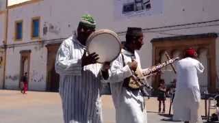 Berber street music in Essaouira, Morocco.
