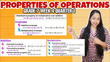 PROPERTIES OF ADDITION AND MULTIPLICATION | GRADE 7 WEEK 4 QUARTER 1