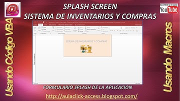 SPLASH SCREEN SISTEMA DE INVENTARIOS Y COMPRAS EN ACCESS  E-12
