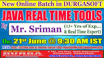 JAVA REAL TIME TOOLS Online Training @ DURGASOFT