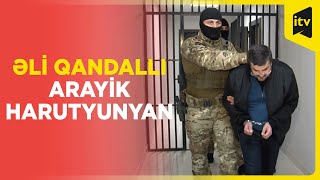 Uşaq qatili Arayik Harutyunyan əli qandallı kameraya belə salındı