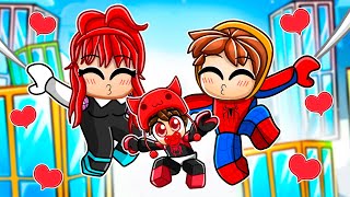 Having a SUPERHERO BABY FAMILY with My GIRLFRIEND BULLY in Roblox!