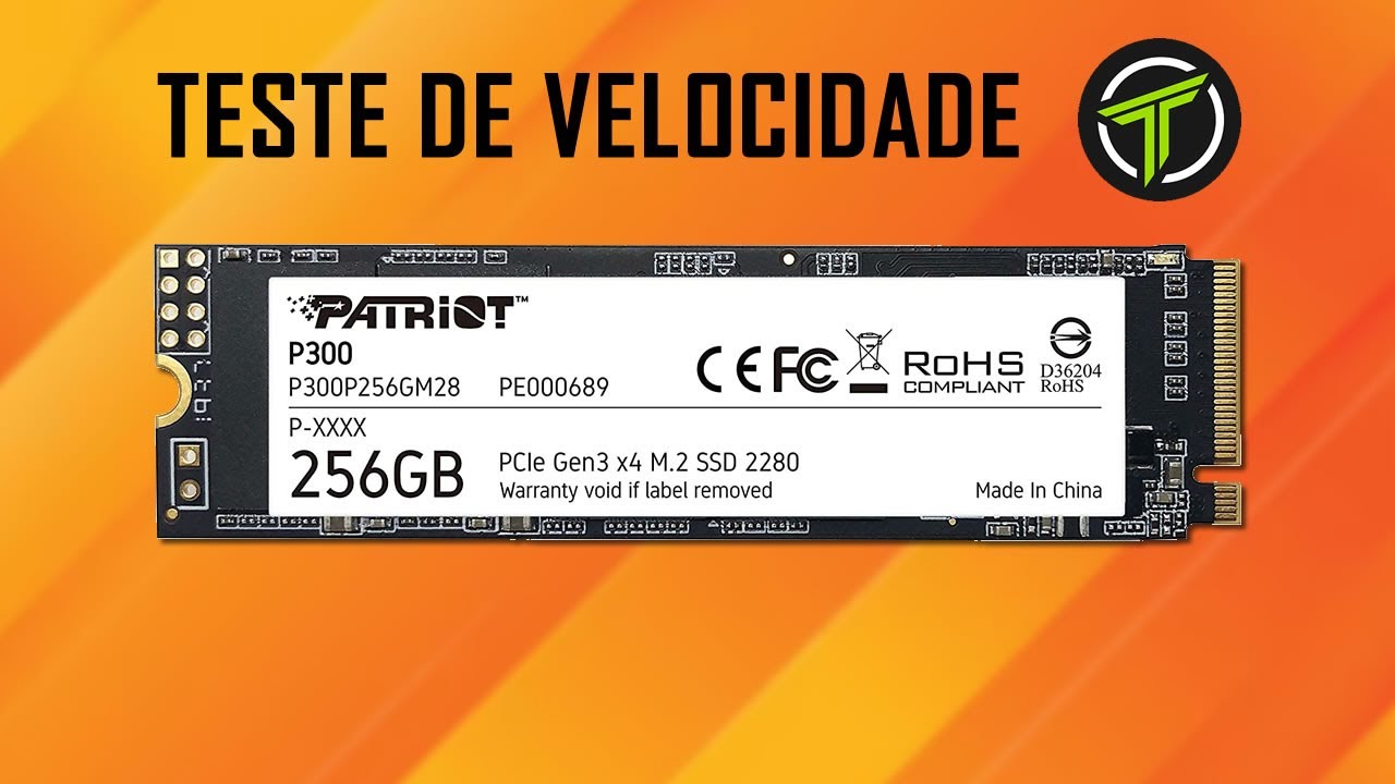 Teste de Performance Ssd Patriot M.2 256gb P300 Nvme -1700 Mbs De