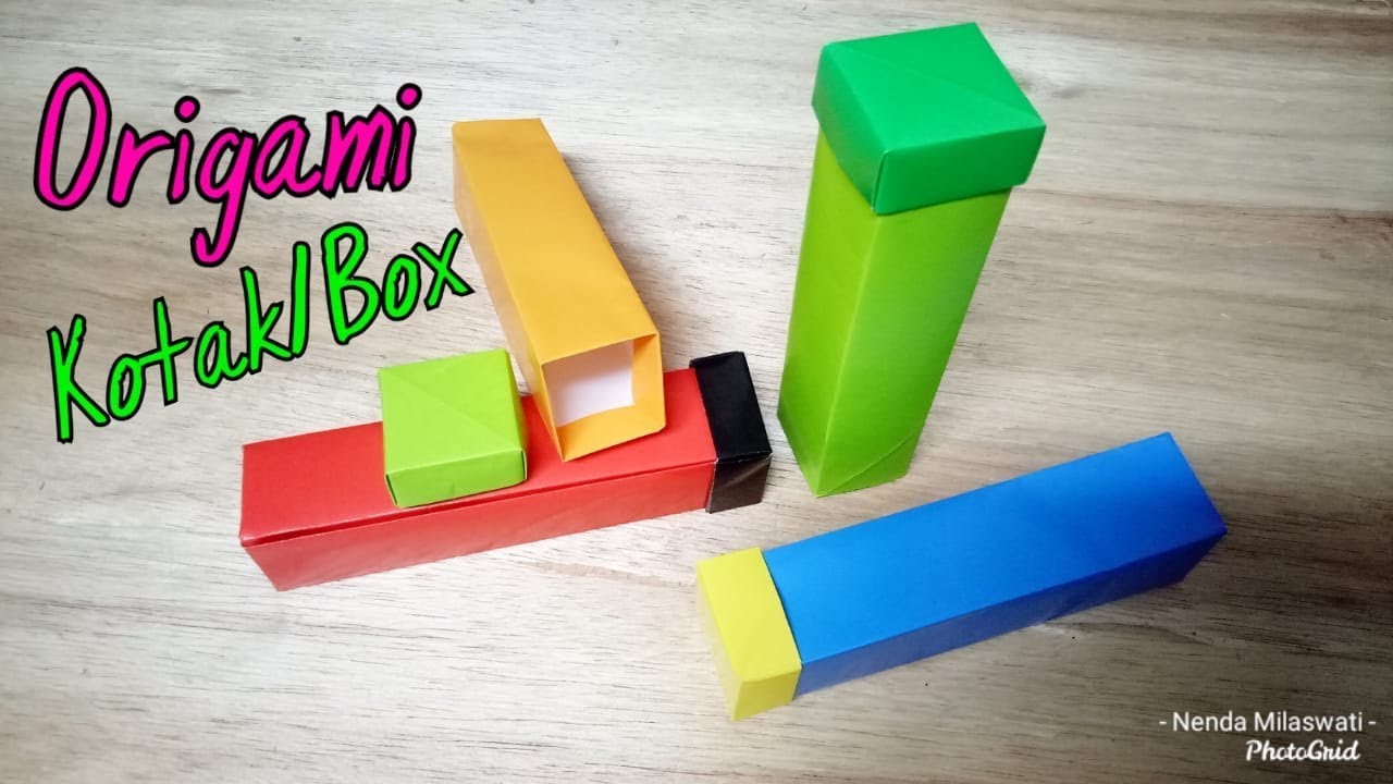  Cara  membuat  origami  box kotak  tinggi YouTube