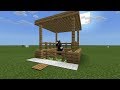 How To Make A Simple Stable With Auto Door - Minecraft