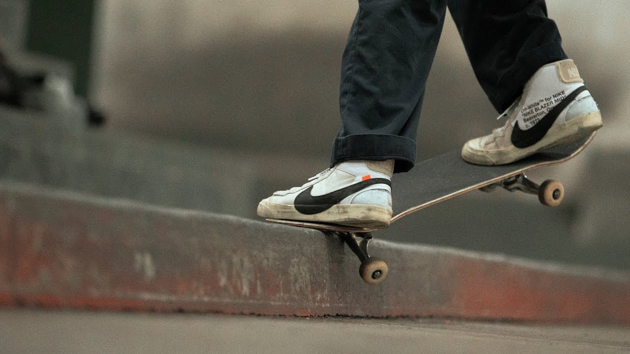 skating in nike blazers