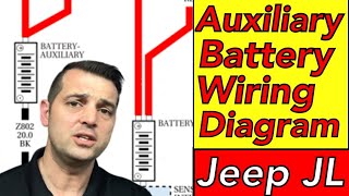 Aux Battery Wiring Diagram 2018 Jeep JL Wrangler (Auxiliary Battery Schematic) - YouTube | Willys Mb Battery Wires Diagram | | YouTube