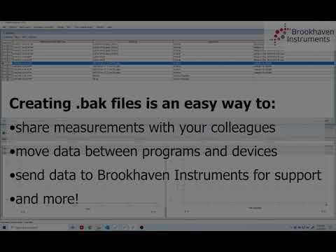 Creating & Loading an Archive (.bak) File
