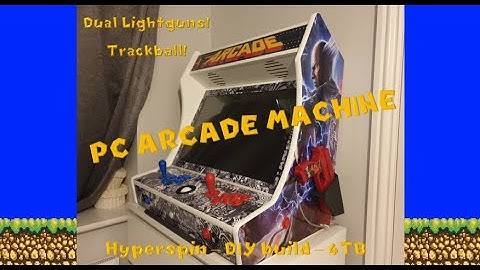 The best custom PC bartop Arcade machine, Hyperspin, Dual Lightguns, 2 player controls, trackball