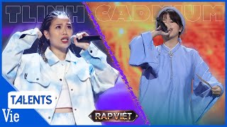 TLinh vs. CADMIUM - RAPPER NỮ trẻ tuổi gây ấn tượng mạnh mẽ nhất vòng đầu tiên các mùa Rap Việt