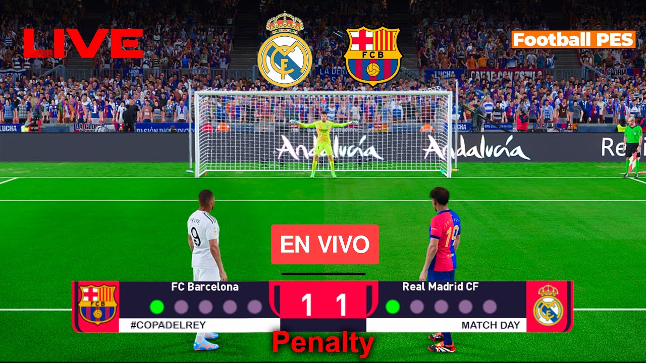🔴 Barcelona vs Real Madrid LIVE | Penalty Shootout - Copa del Rey Final ...