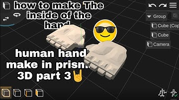 how to make The inside of the hand. human hand make in prisma 3D part 3🤘//allu as animation studio