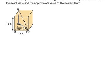 Use the Pythagorean Theorem to find unknown side length within a cube.