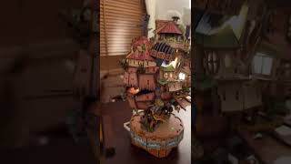 Steampunk Flying Castle 3D Wooden Puzzle with Motion &amp; Lights