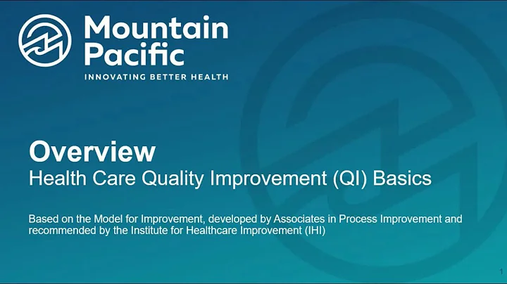 1 Quality Improvement Basics – Overview