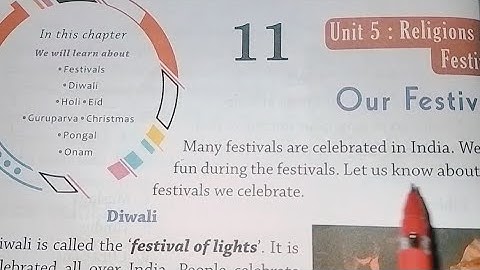 Class 2nd Social Science || Ch-11 Our Festivals 🎉  || Question Answer & Exercise