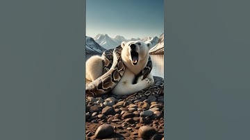 Giant Python Attack Polar Bear #python #youtubeshorts #snakevideo #snake