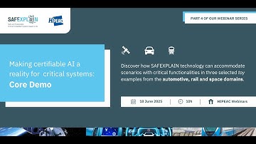 Making certifiable AI a reality for critical systems: SAFEXPLAIN core demo