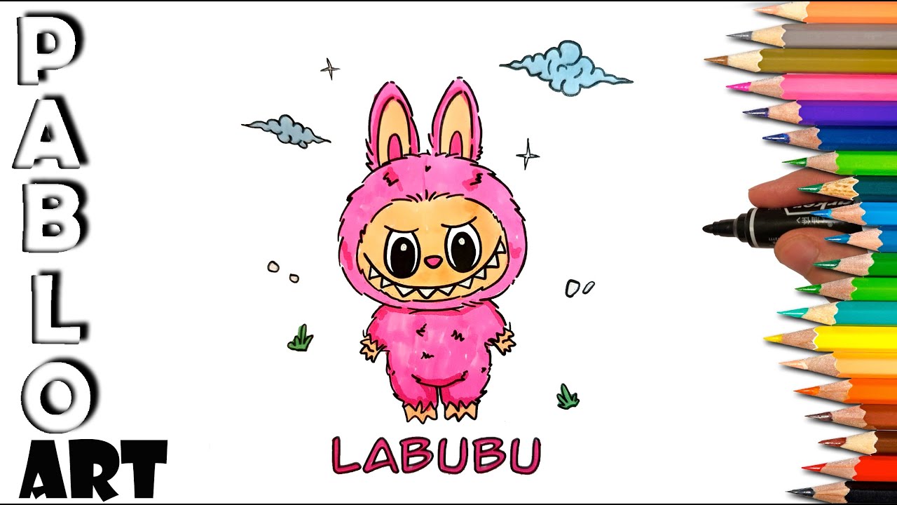 How to color Labubu Macaron from The Monsters | Learn to Draw step by ...