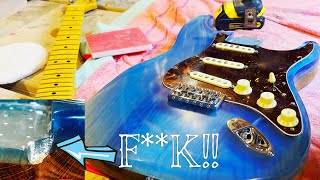 I built an EPOXY-TOP STRAT!!! 😍  ... then immediately repaired it 😭