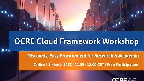 OCRE Cloud Framework: Discounts, Easy Procurement for Research & Academia - Webinar